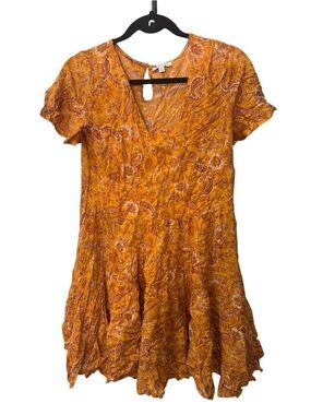 Patrons of Peace Toluca Border A-Line Swing floral Dress women’s size XS
